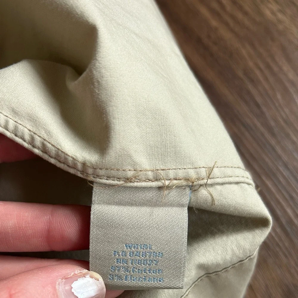 NWOT BODEN Khaki Button Down Cotton Twill Shirt Dress Safari French Utility Sz 6 - Picture 15 of 16